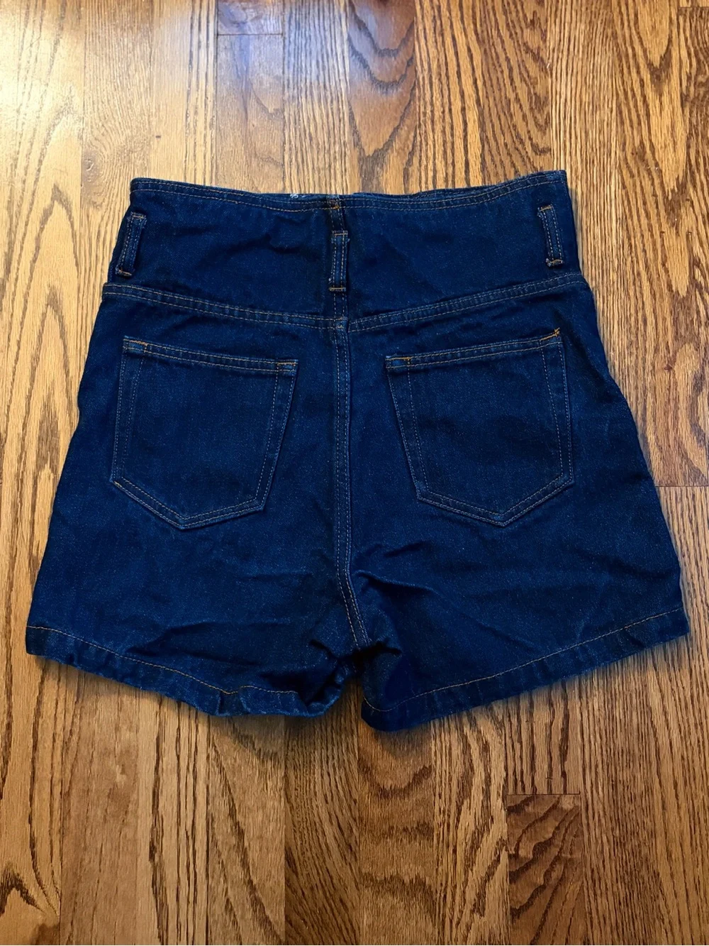 MOUSSY High Rise Sailor Denim Shorts Dark Wash Size 1 (XS/25) Japanese Denim